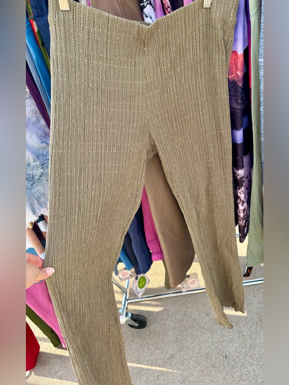Olive wide legged women’s pants